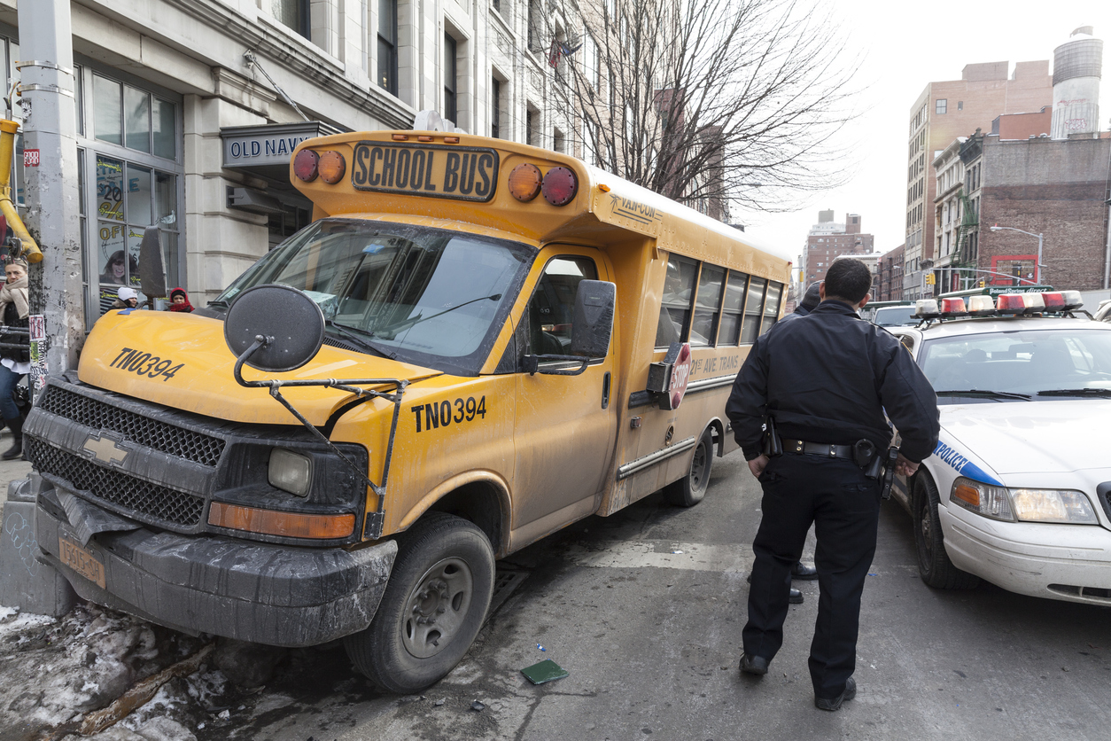Car Hits School Bus in Leonardtown